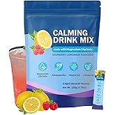 Mujruko Cortisol Drink Mix with Magnesium Glycinate, Ashwagandha, L-Theanine & Vitamin D3, Magnesium Powder for Relaxation, Focus, Raspberry Lemonade Electrolytes Powder, No Sugar (1pc)