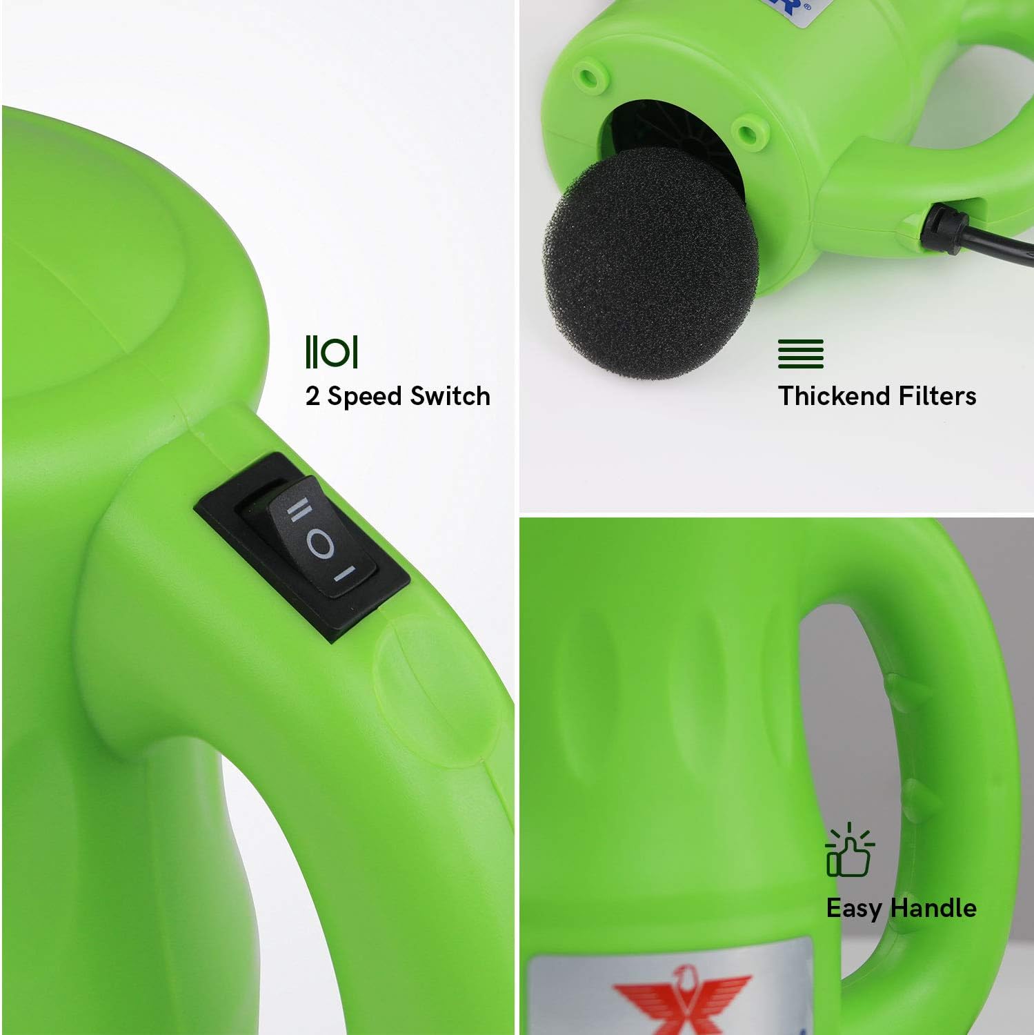 XPOWER A-2 Multi Electric Computer Duster Dryer Air Pump Air Spray Blower Vacuums (Green) - Image 4