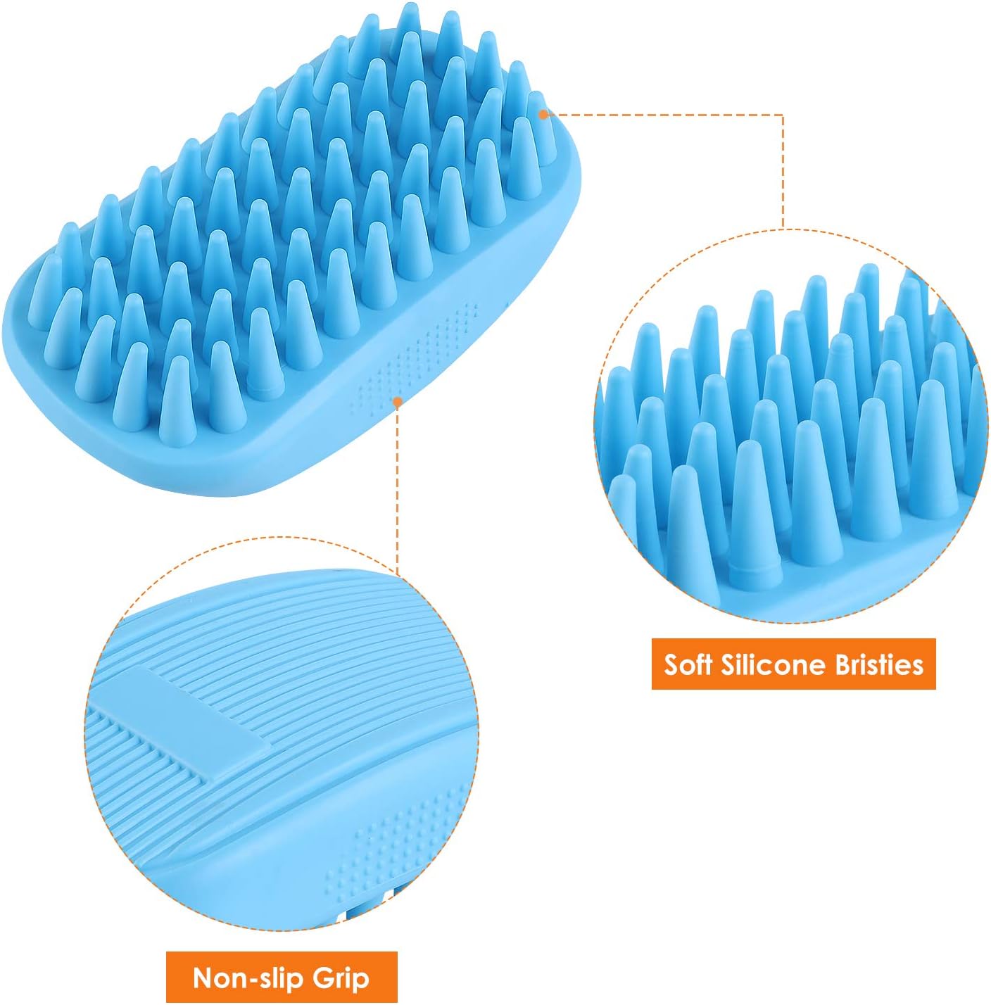 POTBY Foldable Pet Swimming Pool, Portable Collapsible Dog Bathing Tub, Round PVC Leakproof Water Pool with Brush, Indoor Outdoor Playing Wash Pond for Puppy, Dogs, Cats