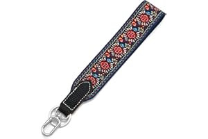ZOOEASS Wristlet Keychain Strap, Short Lanyard for Keys with Key Ring Wristlet Strap for Wallet Camera ID Badges Card Holder