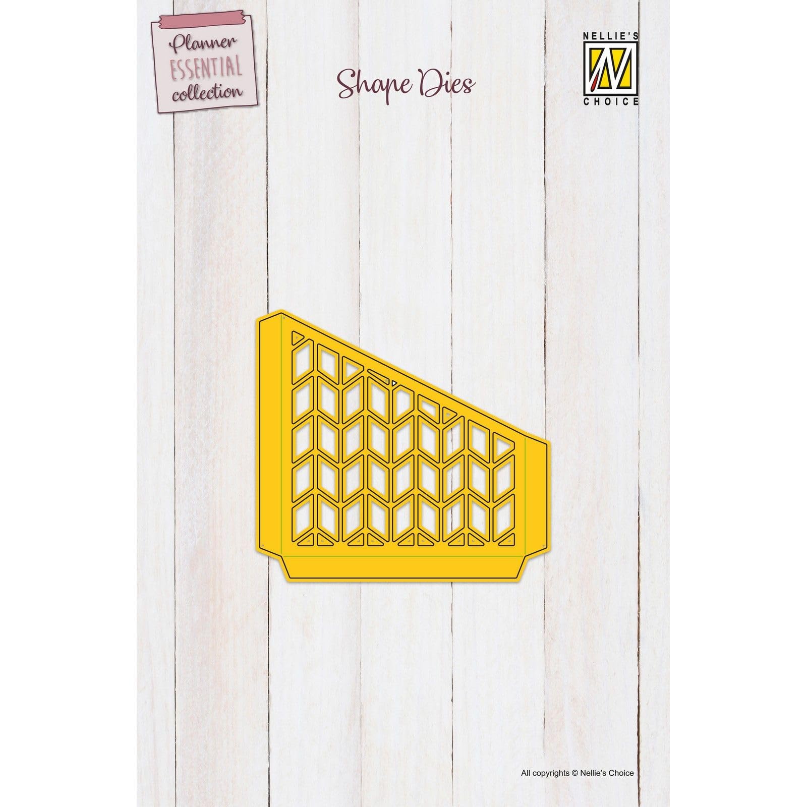 Nellie's Choice Cutting Corner Pouch-Chevron Motif-Shape Die for Storage Pocket-9,7 x 8,9 cm-Card Making Supplies-Metal Dies for Scrapbooking, DIY and Paper Crafts, Yellow