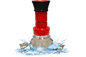 ZYfire Fire Hose Nozzle - 2" NPSH Heavy Duty Fire Suppression Nozzle with Aluminum Camlock Fitting 2 inch Fire Hose Constant Flow Fog Nozzle (Not for NST/NH Thread)