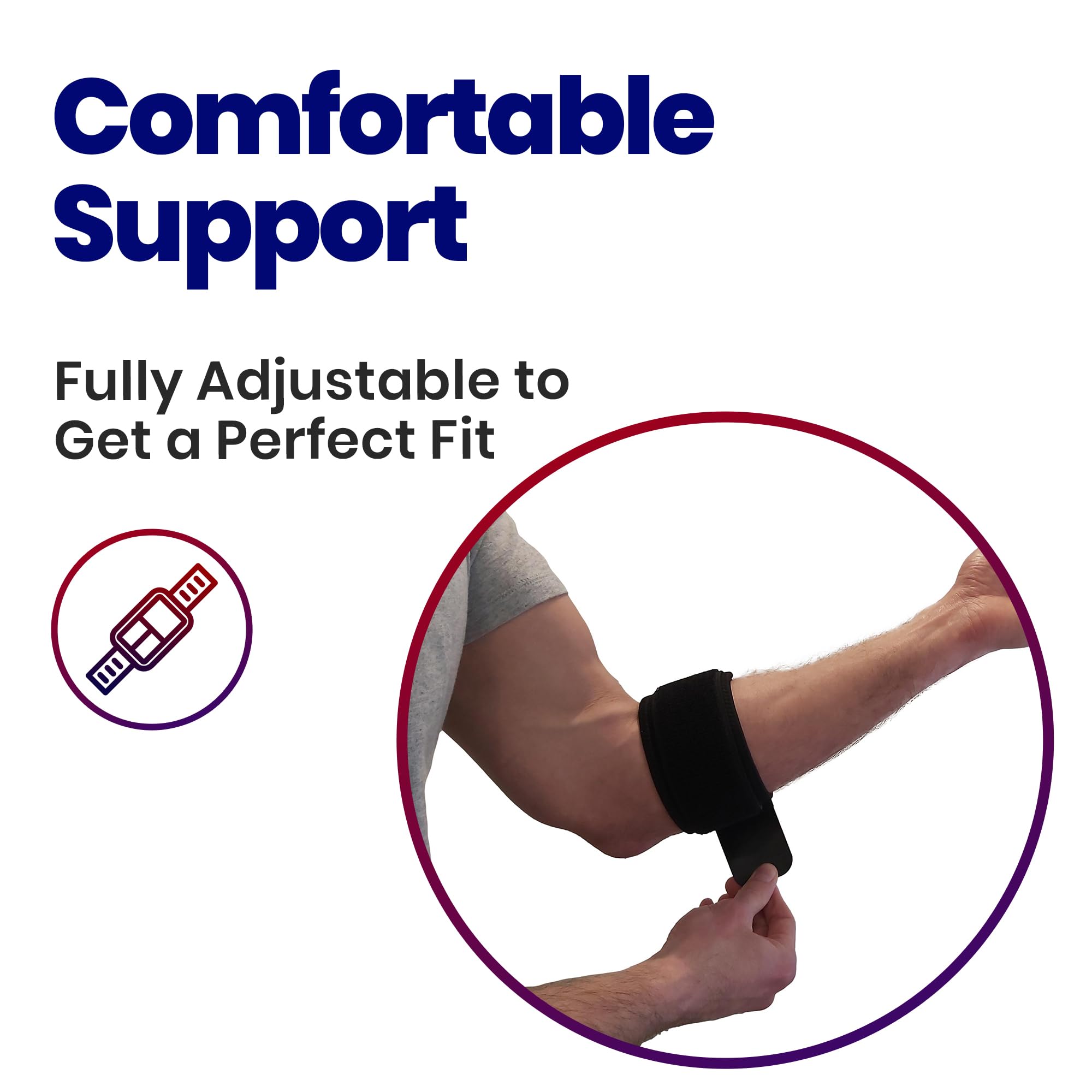 Tennis Elbow Brace For Men & Women | Golfers Elbow Tendonitis Arm Band | Forearm Pain Relief Compression Strap | Ulnar Nerve Support | Lateral Epicondylitis Sleeve Arm Brace & Wrap | Fits Most