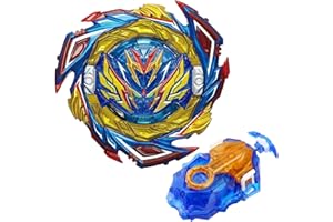 Konikiwa Bey Battling String Launcher Set, Savior Valkyrie Top Burst Launcher Compatible with All Bey Burst Series - Blue