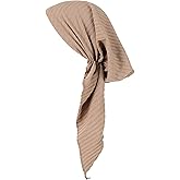 Madison Headwear Pretied Head Scarves for Women Featuring A Unique Sparkly Foil Finish and Stretchy Ribbed Fabric