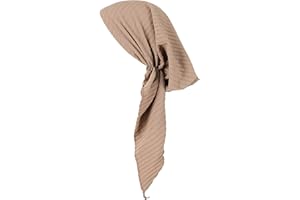 Madison Headwear Pretied Head Scarves for Women Featuring A Unique Sparkly Foil Finish and Stretchy Ribbed Fabric