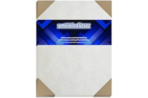 THUNDERBOLT PAPER 50 Gray Parchment 65lb Cover Weight Paper 8.5 X 11 Inches Cardstock Colored Sheets Letter Size -Printable Old Parchment Semblance