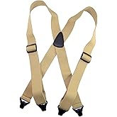 Holdup Airport Friendly/No Buzz Suspenders with the USA patented Composite plastic gripper clasp