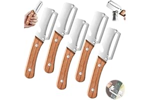 Stainless Steel Peeler with Wooden Handle, Veggies, Multi Functional Vegetable Peeler, Pumpkin, Sugarcane, Pineapple, Carrot 