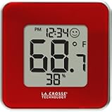 La Crosse Technology 302-604R-TBP Red Indoor Digital Thermometer and Hygrometer Station