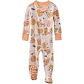 Butterblu baby-girls Cruz Snug-fit Footed Pajamas 100% Organic Cotton Zip Front Sleeper Pjs W/Grippers for Baby Girls