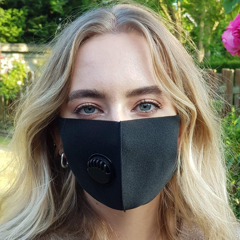 3 PC Unisex Face Mask With Air Filter/Valve Reusable & Washable, Outdoors, Sports, Motor cycle, UK Seller - Image 3