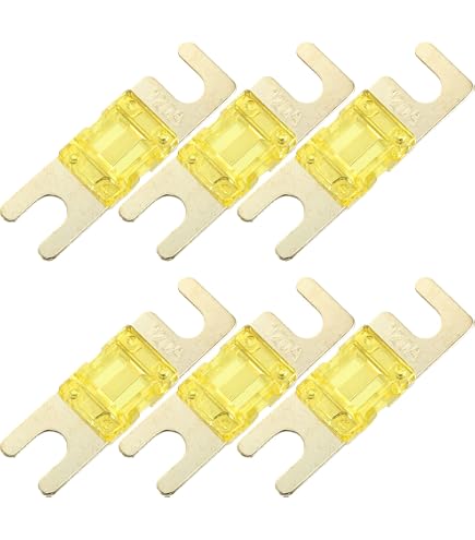 X AUTOHAUX Pack Of 5 125A AFS Mini ANL Fuses Replacement For Car Truck Motorcycle Boat Audio CDs