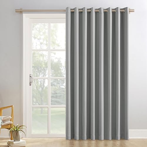 Sun Zero Easton Extra-Wide Blackout Grommet Sliding Patio Door Curtain Panel 100" x 84"