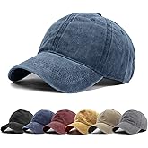 HH HOFNEN Men Women Washed Distressed Twill Cotton Baseball Cap Vintage Adjustable Dad Hat