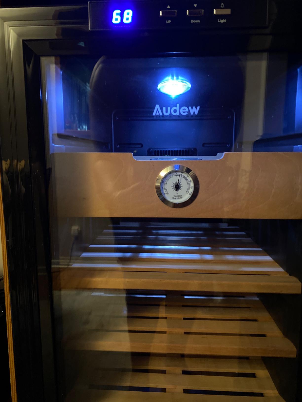 Audew Cigar Cooler Humidor Spanish Cedar Wood 300 Capacity