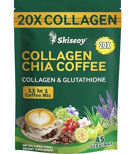 Amazon.com : FIT GUM 20X Collagen Chia Coffee - 11 in 1 Coffee Mix