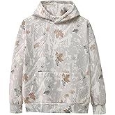 YKR Womens Camo Hoodie Maple Leaf Print Fleece Hooded Pullover Sweatshirt with Pocket