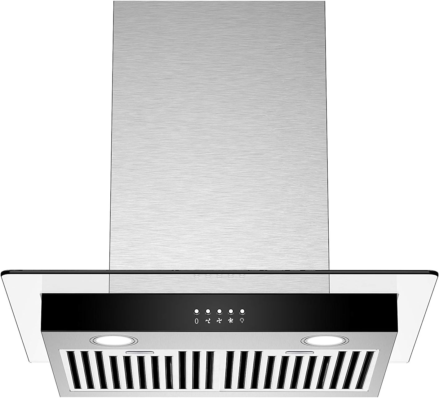 Elsire 60 cm 1100 m3/hr Chimney with Free Installation Kit (Alina 60 with Baffle Filters, Push Button Control, Silver)