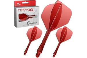 Mission Darts | Force 90 Vortex | Integrated Precision Moulded Dart Flight and Shaft System | Multiple Styles | Multiple Colo