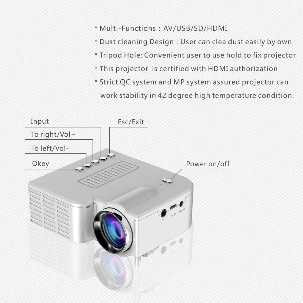 teepao Mini - Proyector de LED, 2018 mejorada deeplee Portable ...