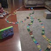 ToyVelt Dinosaur Race Track Set - 206 Pc Playset With Tracks, Cars, Dinos, Coloring Book & Storage Bin