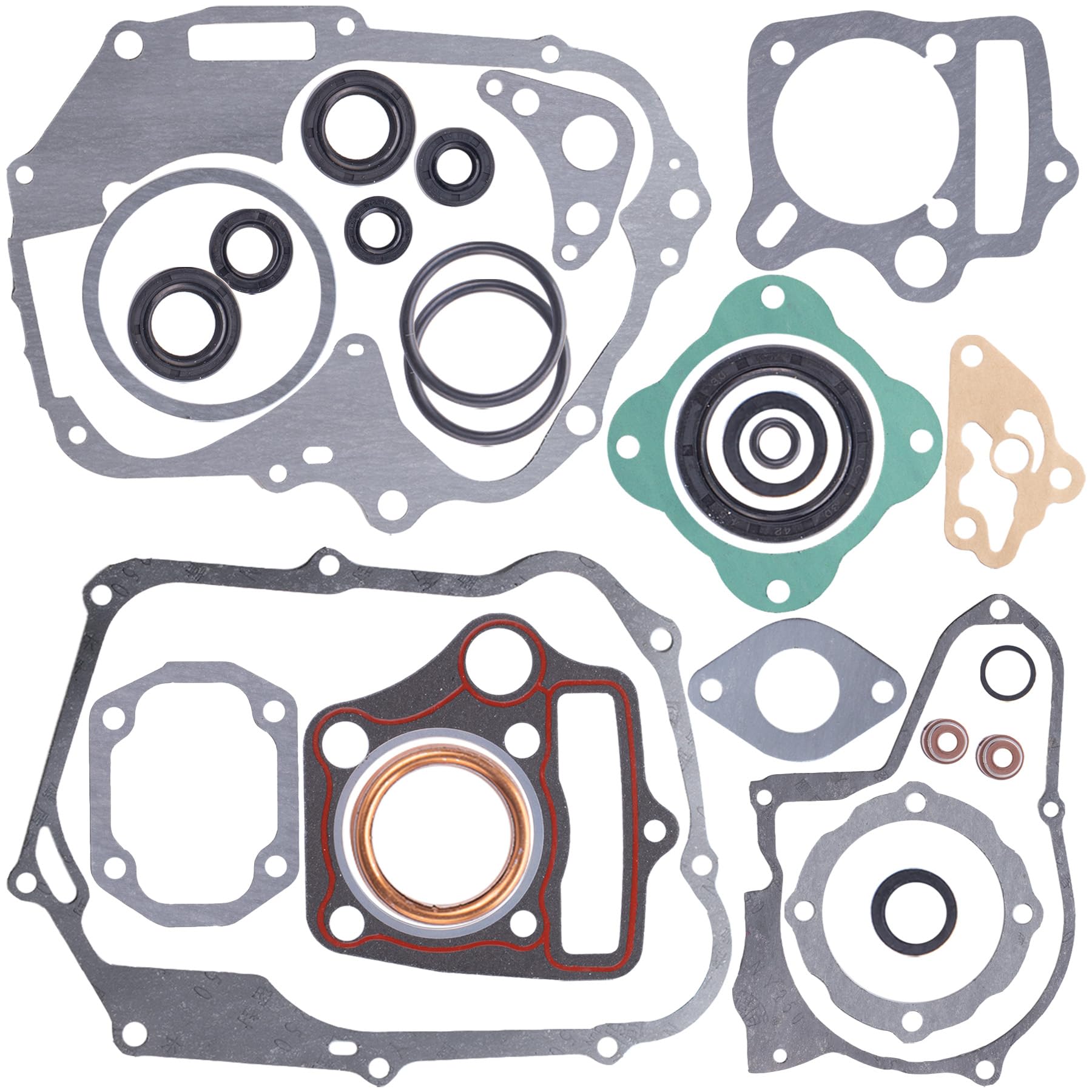 Photo 1 of OTOHANS AUTOMOTIVE Gasket Set Compatible with Chinese Honda 107cc 110cc 125cc Horizontal Engine Taotao ATV Dirt Bike Go Kart Quad 4 Wheeler Dune Buggy