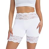 Hibluco Slip Shorts For Under Dresses Lace Women Anti Chafe Tummy Control Shapewear