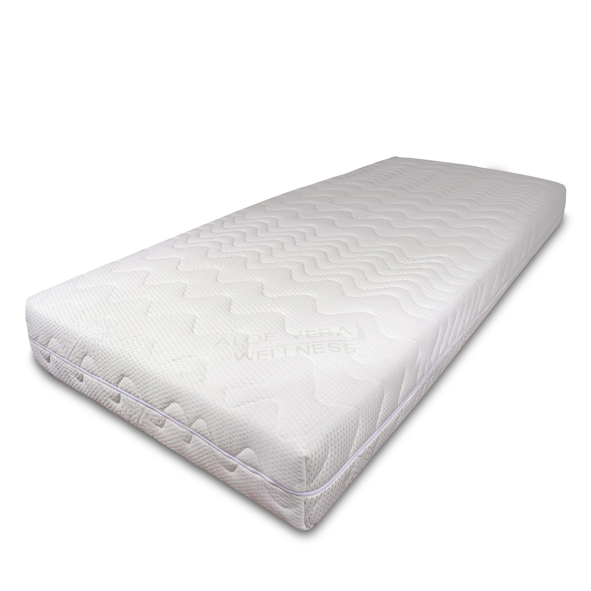 BONEX Comfort Mattress Cover for Mattresses in Total Dimensions 90 x 200 cm - 10-12 cm High - Double Cloth with Aloe Vera - Suitable for Allergy Sufferers - Washable at 60 °C - 4-Sided Zip, White