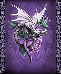 Anne Stokes Signature Silk Touch Sherpa Lined Throw