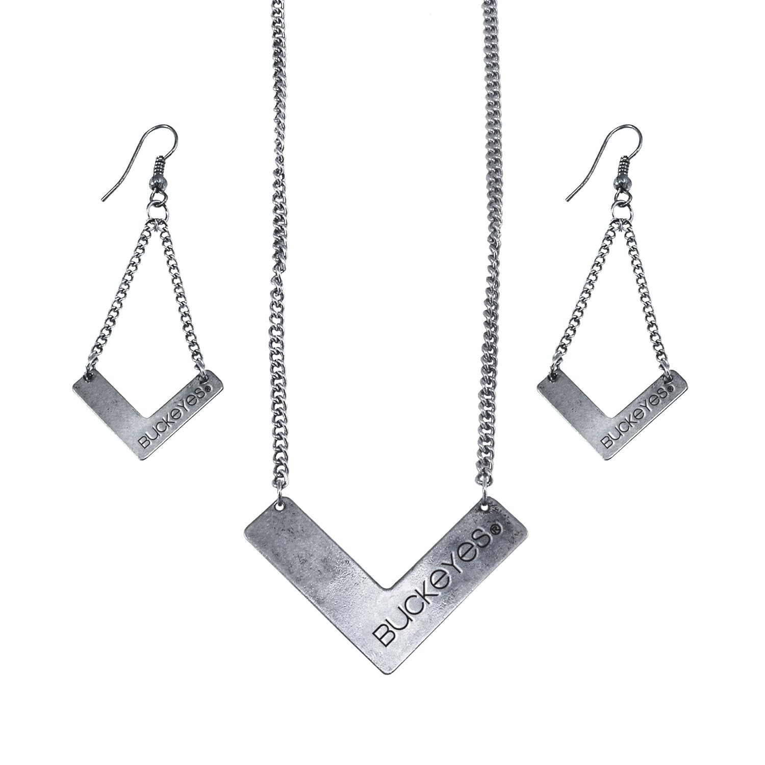 NCAA Ohio State Buckeyes Necklace and Earring Jewelry Suite