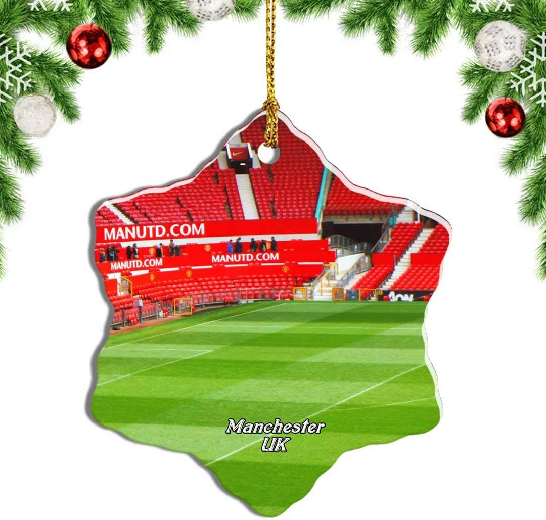 Amazon Com Weekino Uk England Old Trafford Manchester United Museum And Stadium Tour Christmas Ornament Travel Souvenir Tree Hanging Pendant Home Kitchen