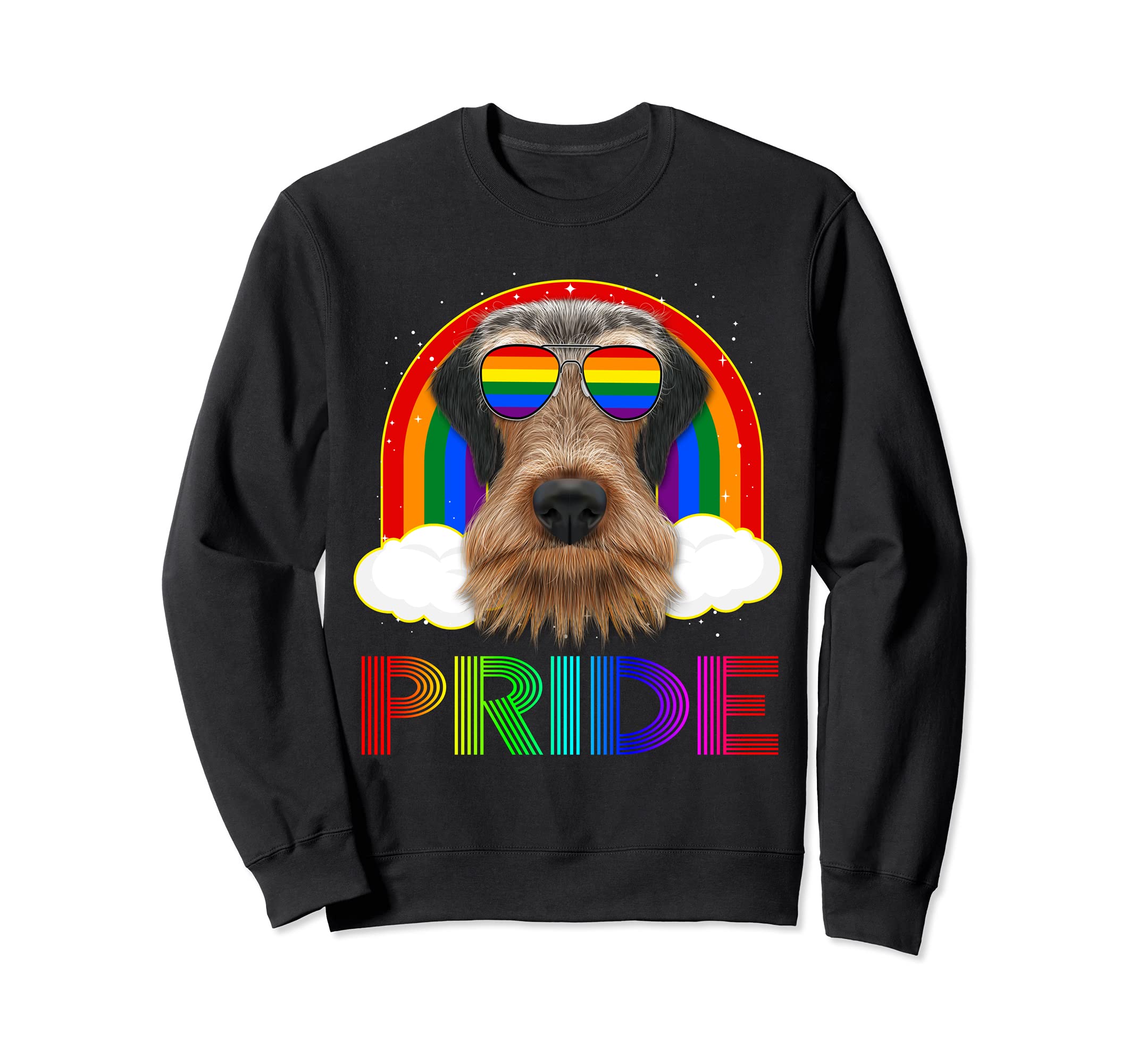 Airedale Terrier Dog LGBT Rainbow Gay Lesbian LGBTQ Pride Sweatshirt