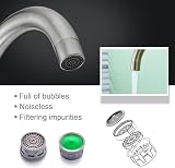 Hapilife Brushed Nickel Kitchen Tap Twin Lever Monobloc Swivel Spout view 4