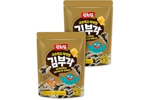 Kwangcheonkim Nutty and Crispy Kimbugak Seasoned Seaweed Crispy Snack Honey Consome Flavor 50g 1.76 oz Crunchy Tasty Savory Delicious 김부각 Resealable のりのパリパリ揚げ 干炸紫菜片 乾炸紫菜片(2Pack)