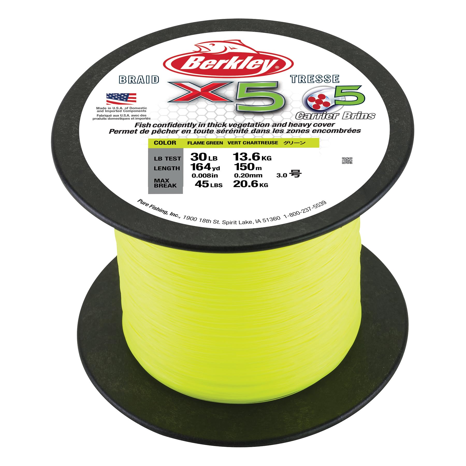 Berkley Jordan Lee x5 Braid Superline, Flame