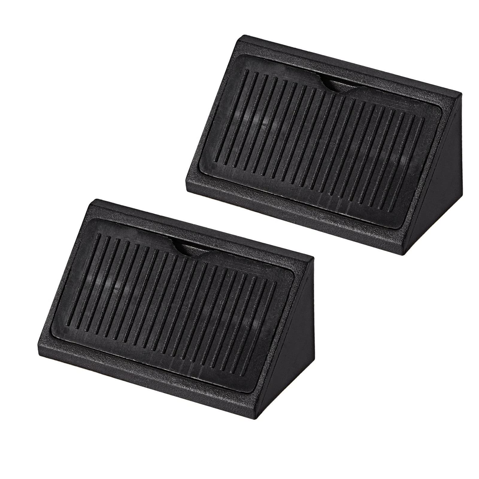 TA-VIGOR 50Pcs Plastic Corner Braces, Shelf Cabinet Door 90 Degree 4 Holes Angle Brackets 42 x 20 x 20 mm with Cover Cap for Reinforce Right Angle Corner Joints of Drawers Furniture