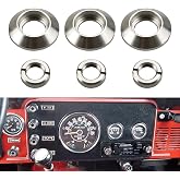 Dashboard Switch Bezel Nut Set Fit for Jeep CJ5 CJ7 CJ8 1972-1986 Headlights Wiper and HVAC Fan Switch Replace 987911 4000056