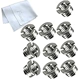 Fotasy SR10 3/8"-16 to 1/4"-20 Reducer Bushing Convert Screw Adapter (10 packs)