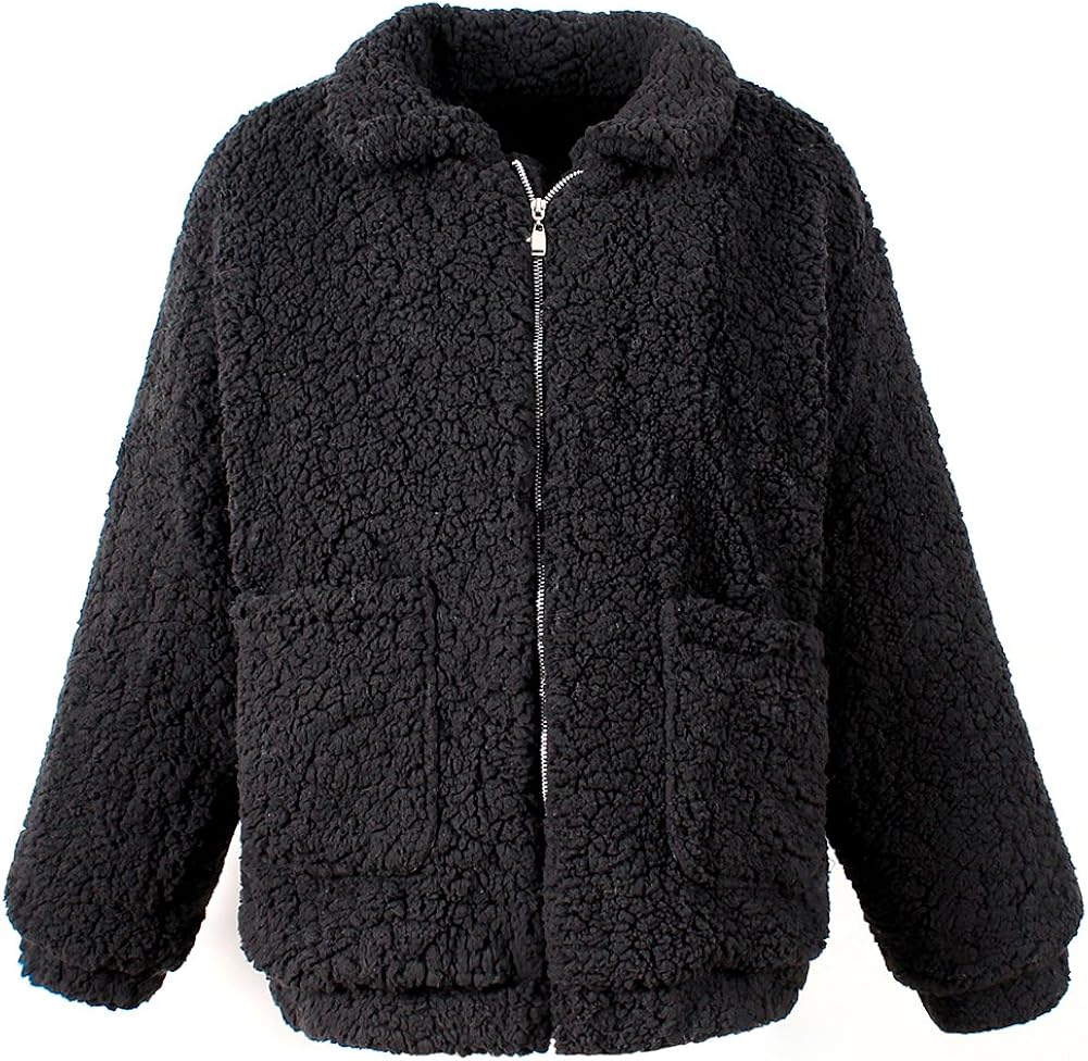 Kunstpelz Jacke Damen Lang - Eleganter Pelzmantel Aus Faux Nerz