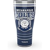 Tervis Traveler NFL Indianapolis Colts - Vintage Triple Insulated Tumbler Travel Cup Keeps Drinks Cold & Hot, 30oz, Stainless Steel