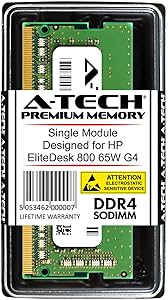 A-Tech 8GB RAM for HP EliteDesk 800 65W G4 | DDR4 2666 SODIMM PC4-21300 1.2V 260-Pin Memory Upgrade Module