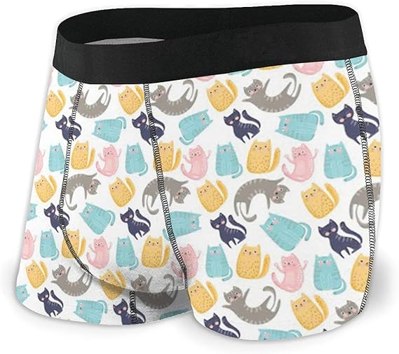 Amazon Co Jp F Z工房 ボクサーパンツ メンズ 下着 かわいいカラフルな猫 ボクサー パンツ ボクサーブリーフ ブリーフ 服 ファッション小物