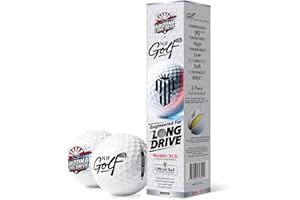 NJF Golf™ XLD Extreme Long Distance Golf Balls Soft Feel, 5 Pack 2-Piece Long Drive Low Spin Balls for Men and Women, Armor-Grade Surlyn Cover, Ultra-Power Core, High Launch 90 Compression