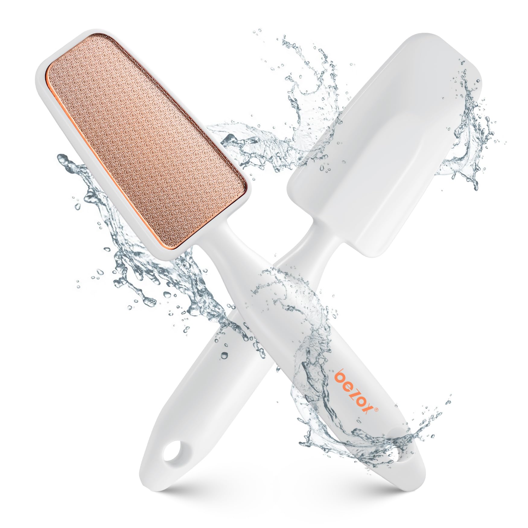 BEZOX Nano-Glass Foot File and Callus Remover - Highly Effective Hard Skin Remover Wake Up Soft Smooth Feet - Durable Foot Scrubber, Long Lasting Foot Buffer - Comfortable Handle