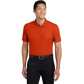 Port Authority Unisex Dry Zone Grid Polo | Collared Shirt for Men &amp; Women, Subtle Grid Texture, 3 Button Placket, Flat Knit Collar, Open Hem Sleeves, Side Vents