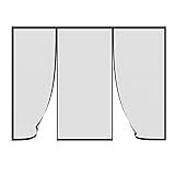 Magnetic Screen Door Black 125x200cm Heavy Duty