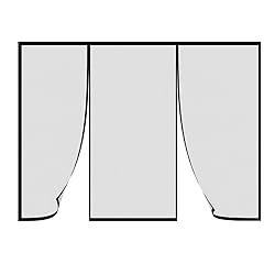 Magnetic Screen Door Black 125x200cm Heavy Duty