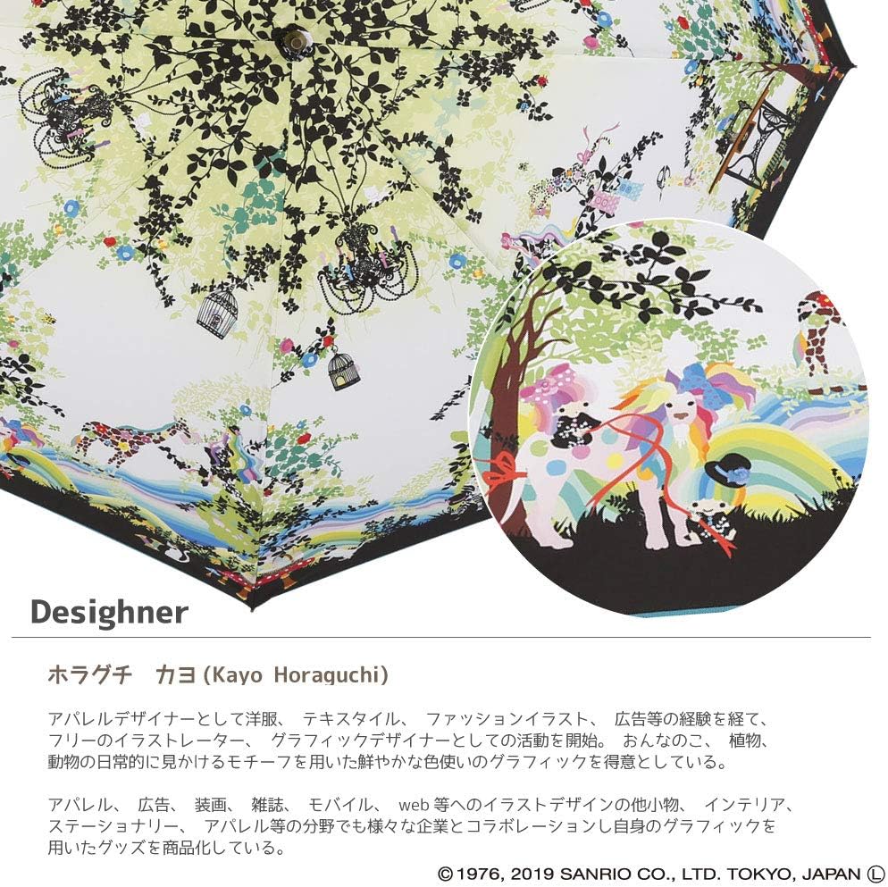 Amazon Co Jp 小川 Ogawa 長傘 レディース サンリオ ジャンプ式 60cm 8本骨 サンリオキャラクター ホラグチカヨ リトルツインスターズ ブラック はっ水 服 ファッション小物