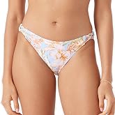 Roxy Women's Side Lace-up Bikini Bottoms, Blue Multi, X-Small | UPF+50 Sun Protection Quick-Dry Stretch Swimwear
